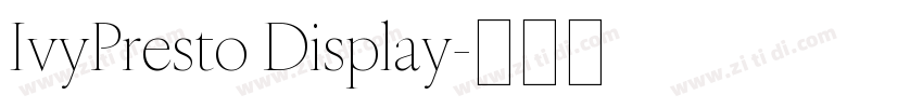 IvyPresto Display字体转换